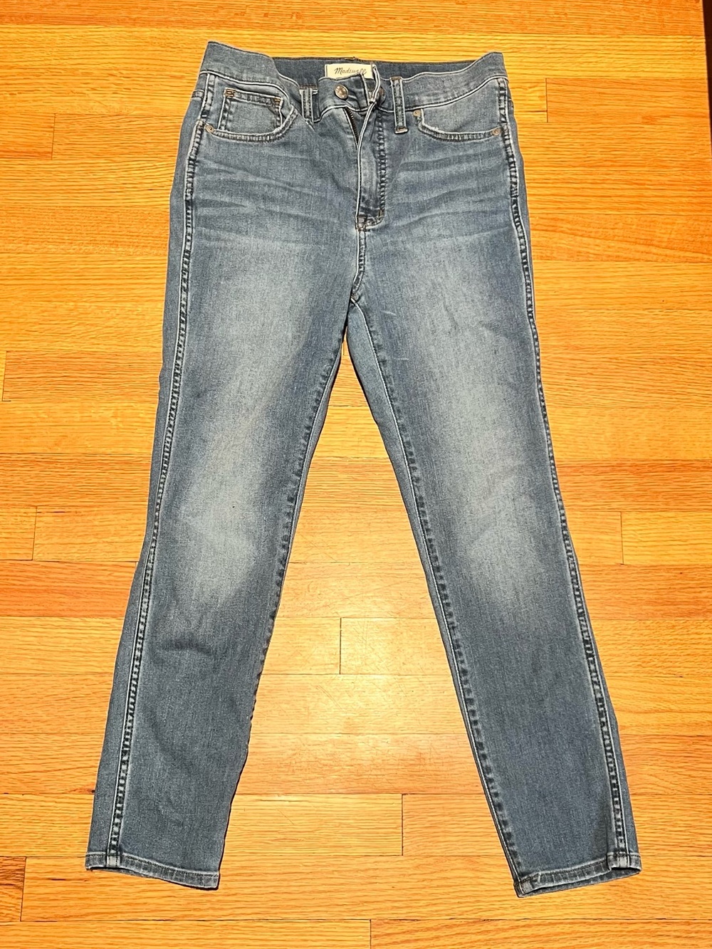 Madewell 10” Light Blue High-Rise Skinny Cropped Jeans